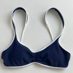 Aerie navy and white bikini top